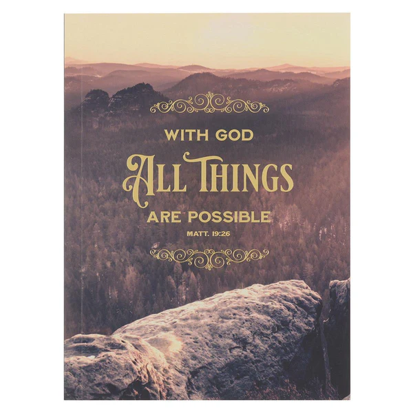 Anteckningsbok - With God All Things Are Possible