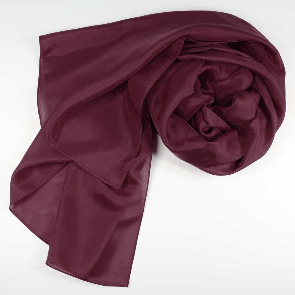 Vinröd Sidenscarf Isa - 2