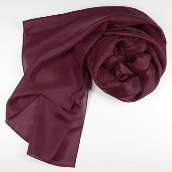 Vinröd Sidenscarf Isa