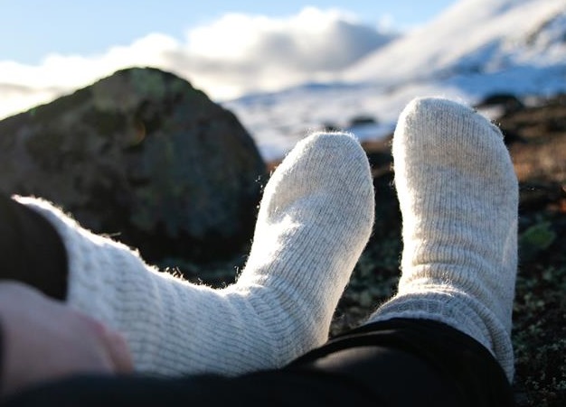 Armésocka Ull Grå