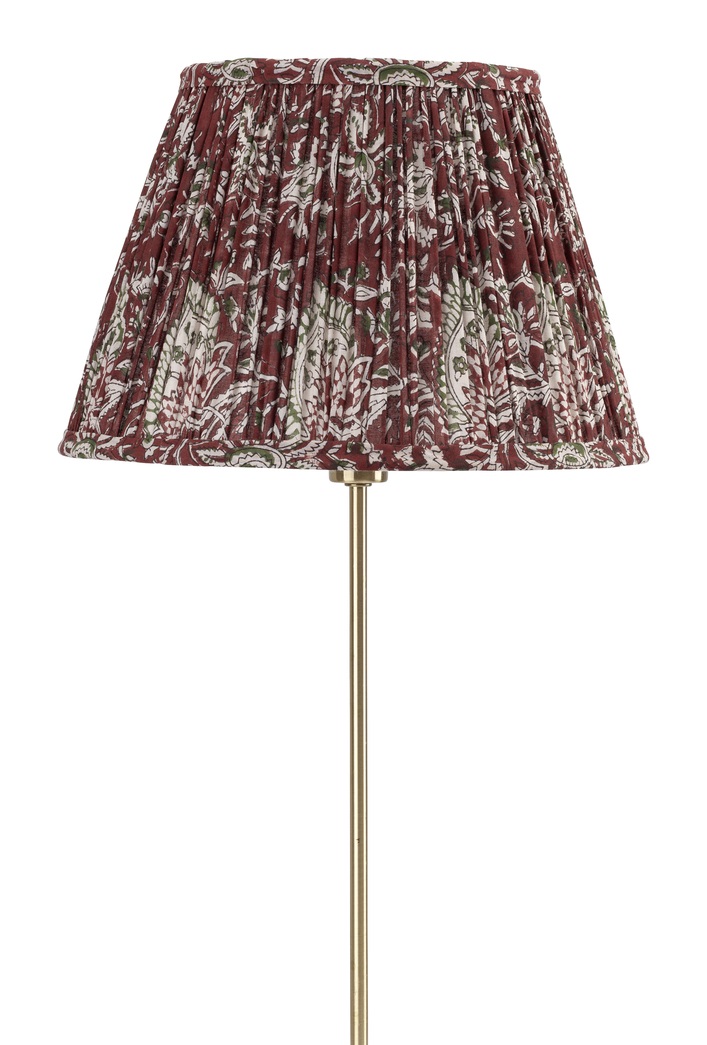 Chamois Lampshade Drum - Oriental - Red - 2
