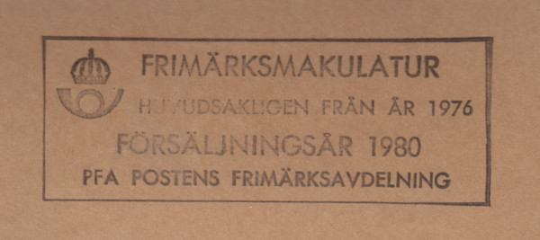 Postförseglad kilovara, årgång 1980
