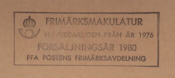 Postförseglad kilovara, årgång 1980