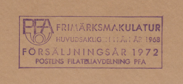 Postförseglad kilovara, årgång 1972