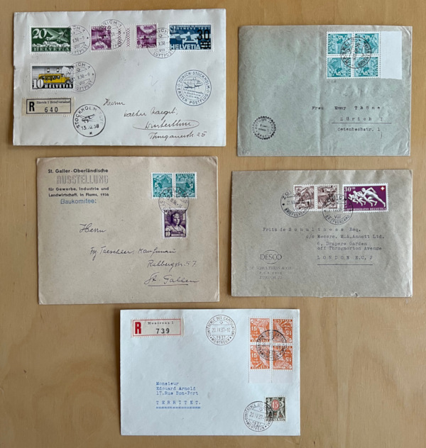 Schweiz brev tête-bêche