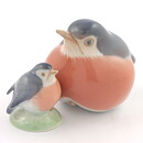 Francis Valdemar Platen-Hallermundt (20th Century) Romantic Robin Bird 8/7 cm #2266