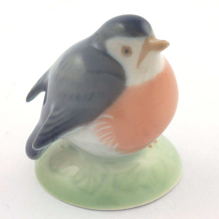 Francis Valdemar Platen-Hallermundt (20th Century) Romantic Robin Bird 4 cm #2238