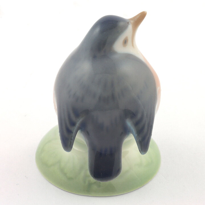 Francis Valdemar Platen-Hallermundt (20th Century) Romantic Robin Bird 4 cm #2238