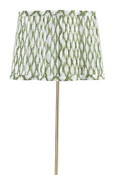 Chamois Lampshade Scallop Cypress Light Green