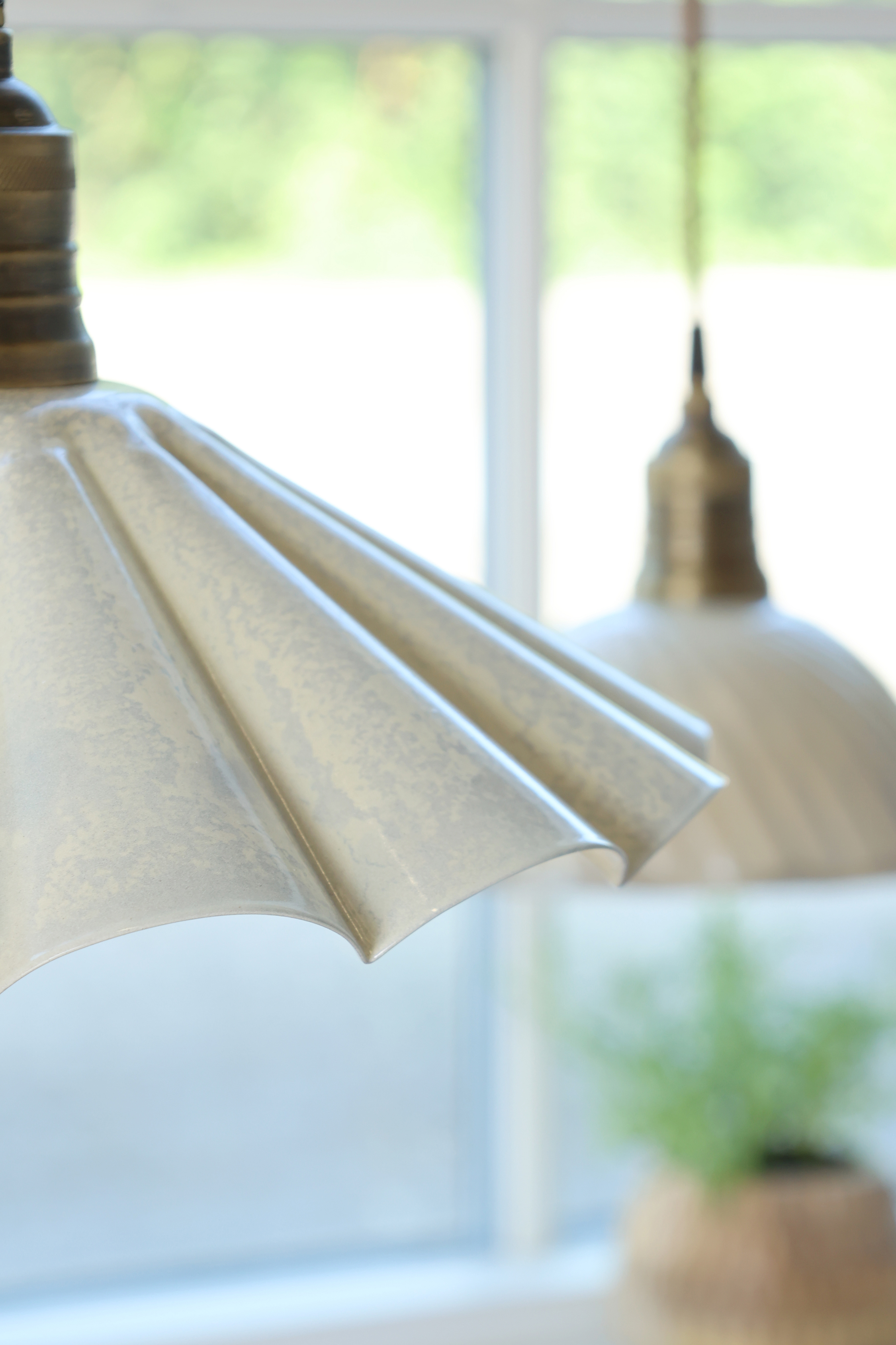 Lunel enamel lamp - H17/Ø30 cm - Cream - 3