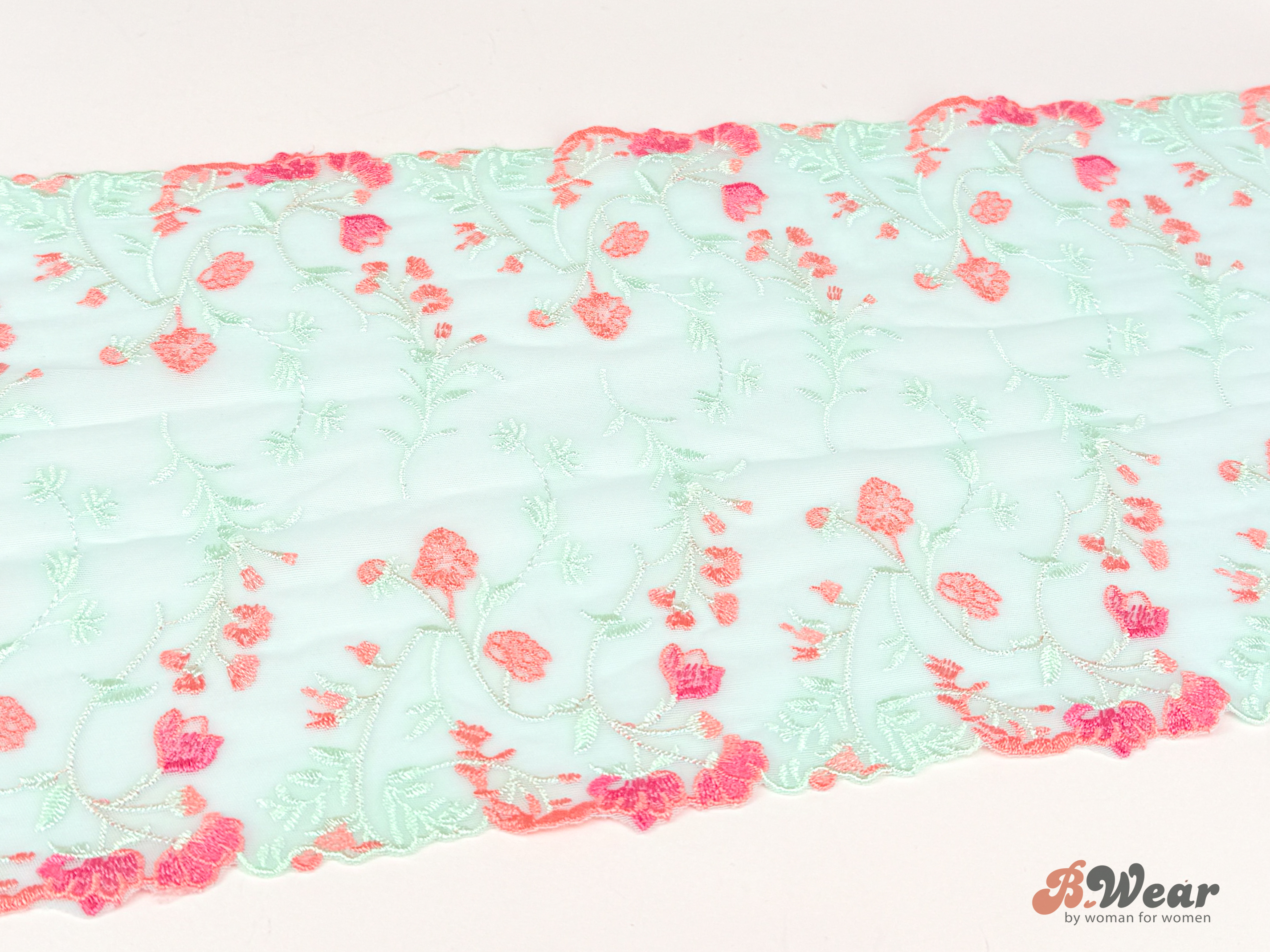 Lovely Icymorn mesh stretch lace with cute flowers - 23 cm