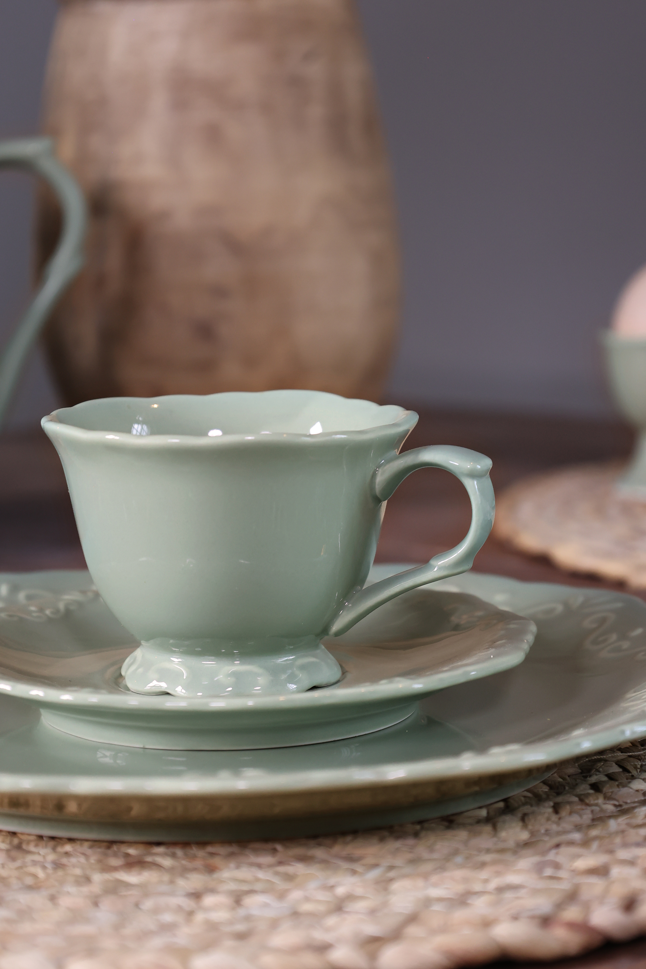 Provence coffee cup with saucer - Ø9,5 cm - Green - 3