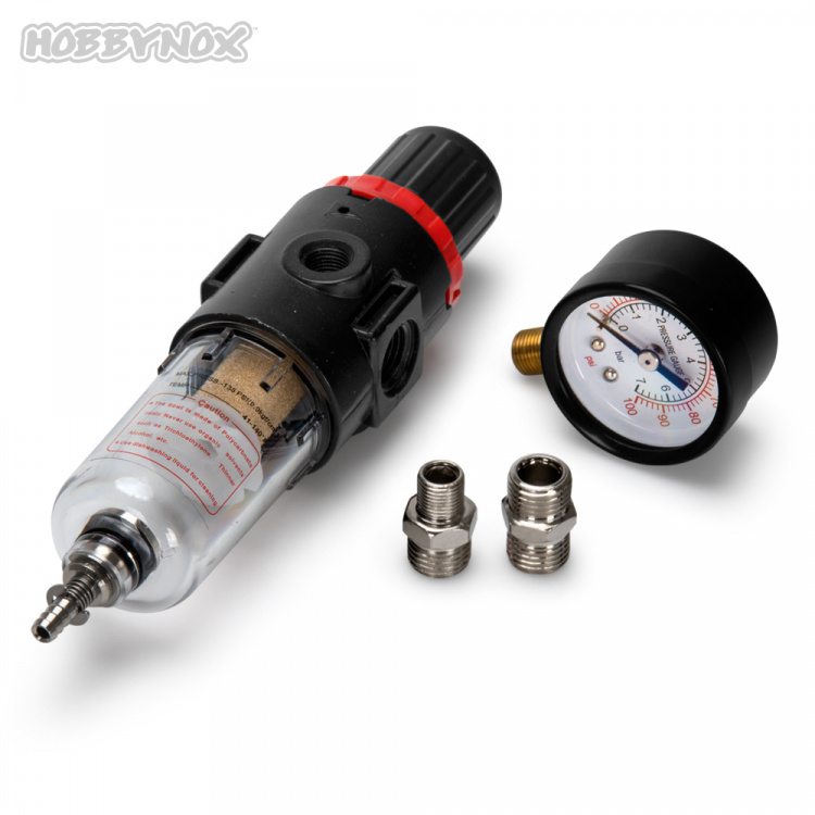 Air Regulator with Gauge and Air Filter G1/8 & G1/4