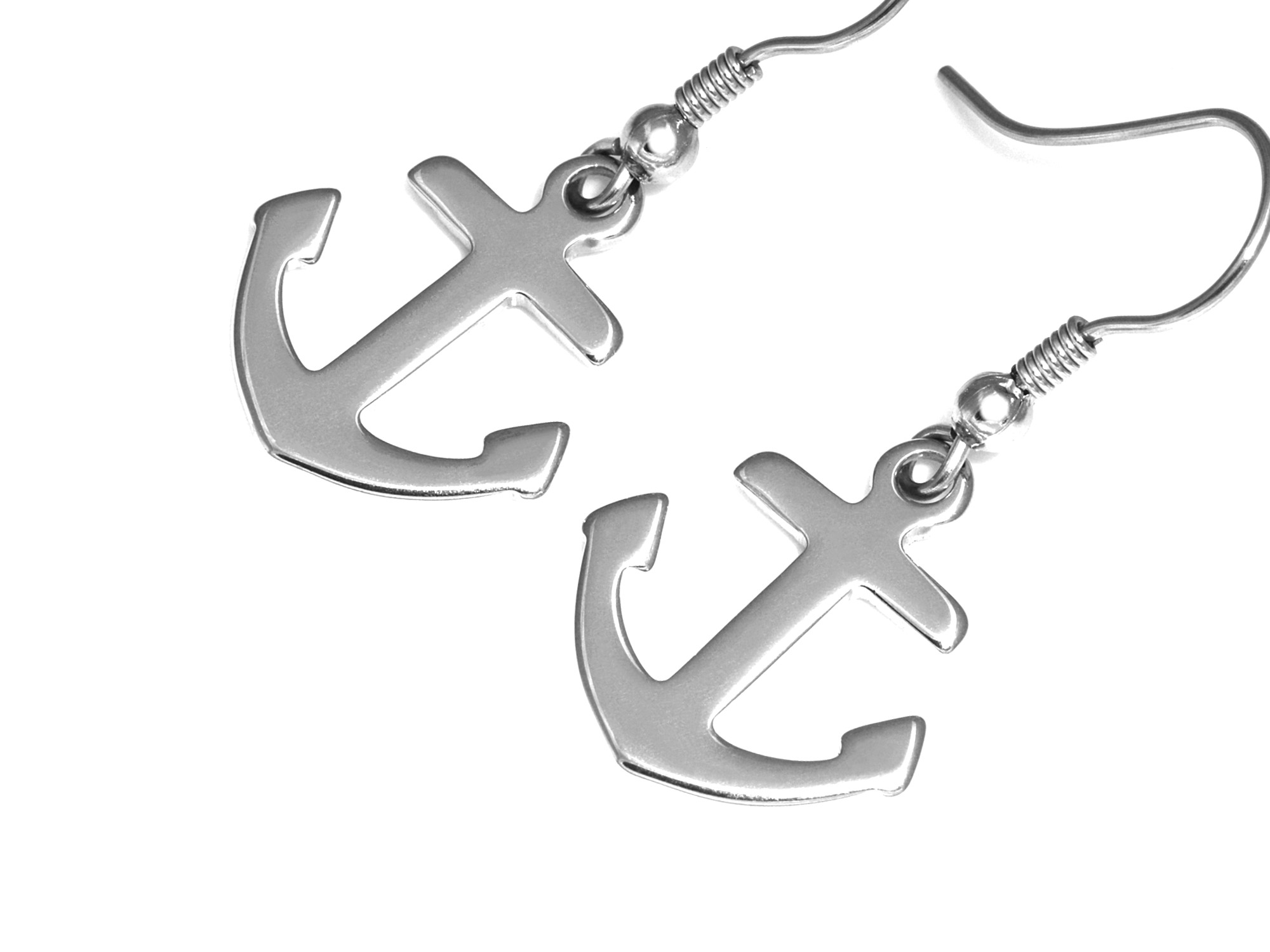 Ankare Örhängen i Rostfritt Stål, Skepp Accessoar, Kapten Smycke - 3