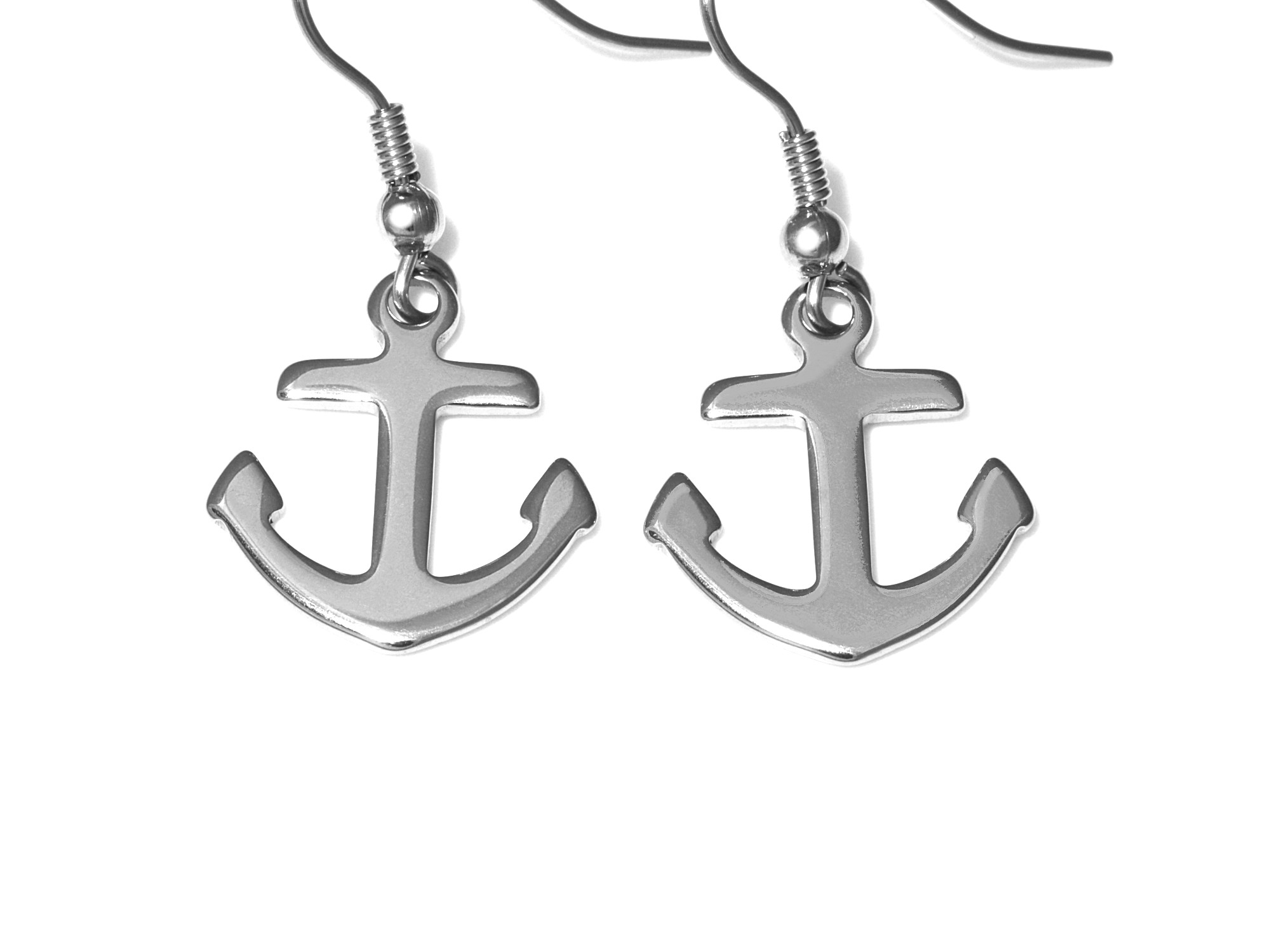 Ankare Örhängen i Rostfritt Stål, Skepp Accessoar, Kapten Smycke - 2