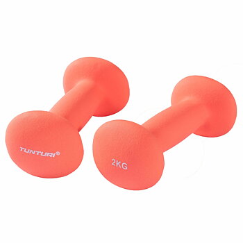 Tunturi Neoprenhantel Röd 2 kg  (1 par)