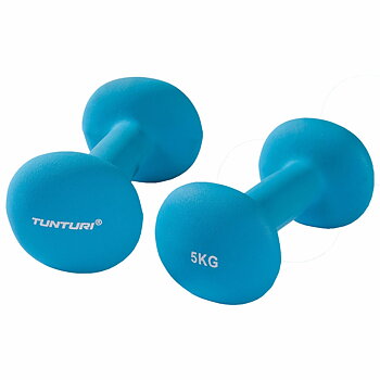 Tunturi Neoprenhantel Blå 5 kg  (1 par)