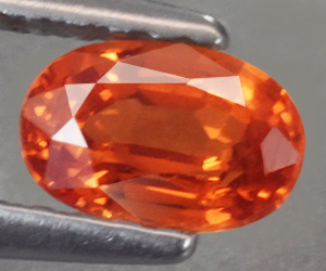 Impresionante piedra preciosa de granate espesartina natural calibrada de 6 x 4 mm de alta calidad de 0,62 ct