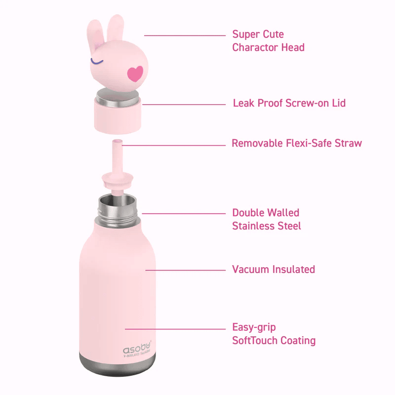 Asobu Bestie bottle 460 ml - Bunny - 4