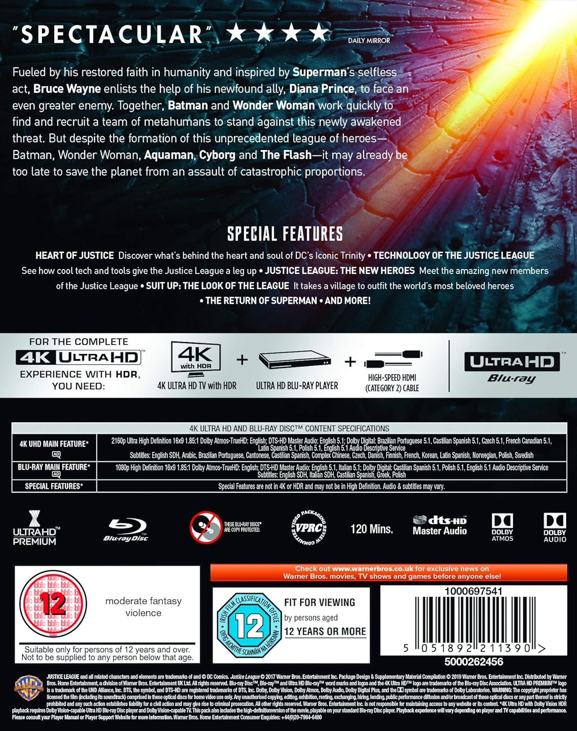 Justice League (4K Ultra HD + Blu-ray) - 2