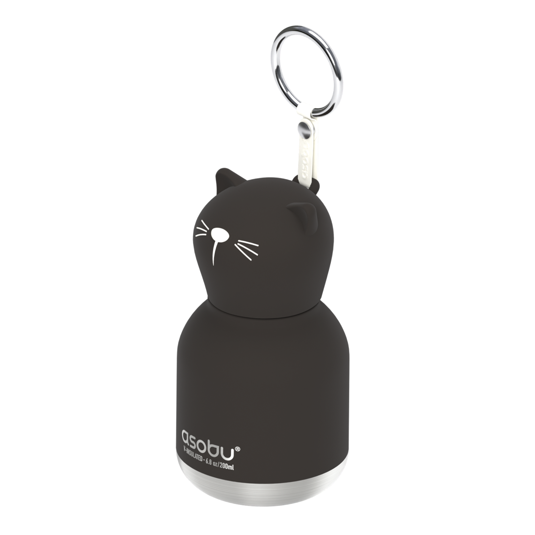 Asobu Mini Bestie flaska 200 ml - Svart katt