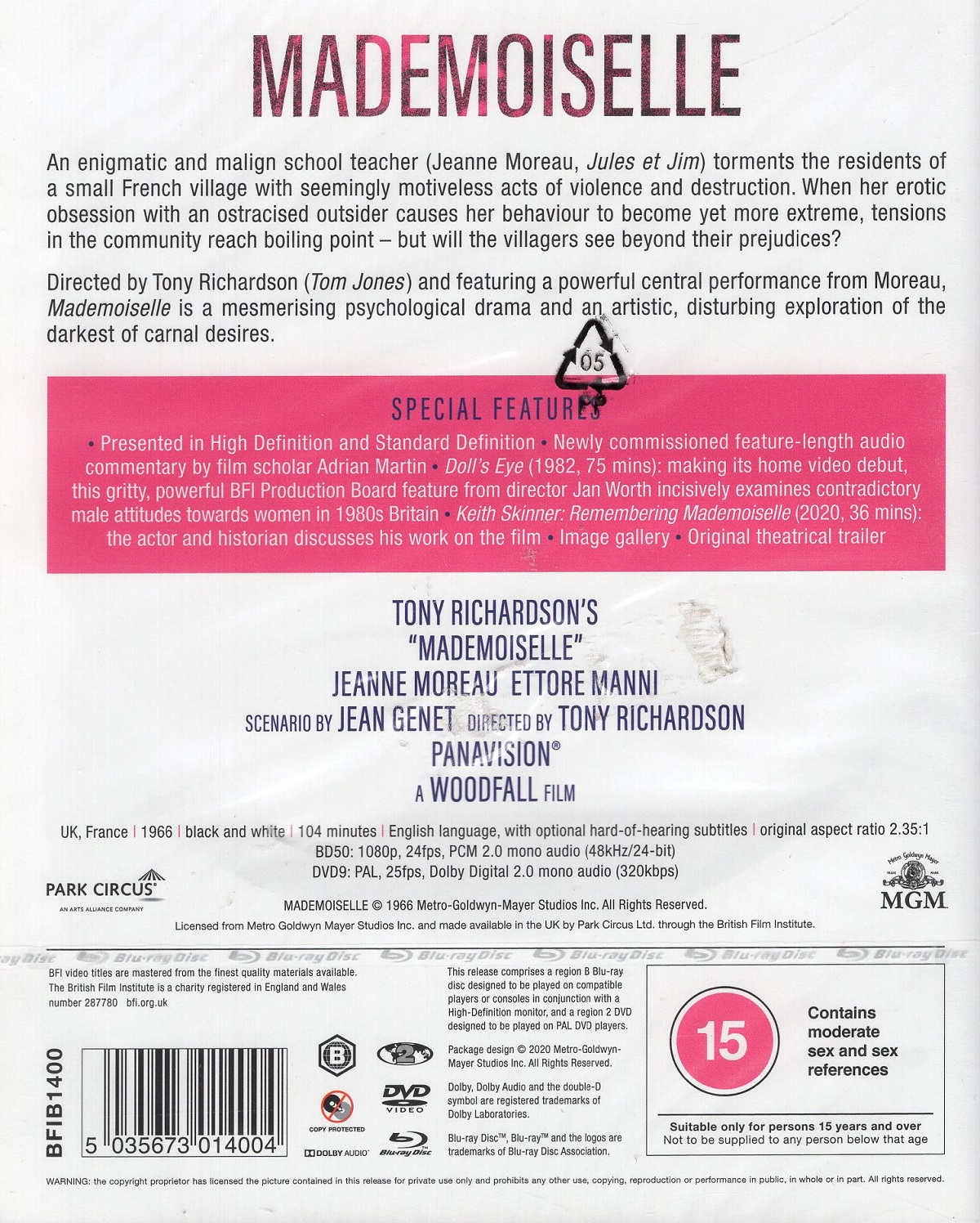 Mademoiselle (ej svensk text) (Blu-ray + DVD) - 2