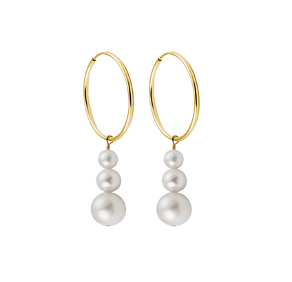 Three Pearl Hoops