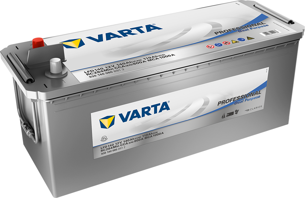 VARTA LFD140 Fritidsbatteri 12V 140AH 800CCA (513x189x223mm) +vänster