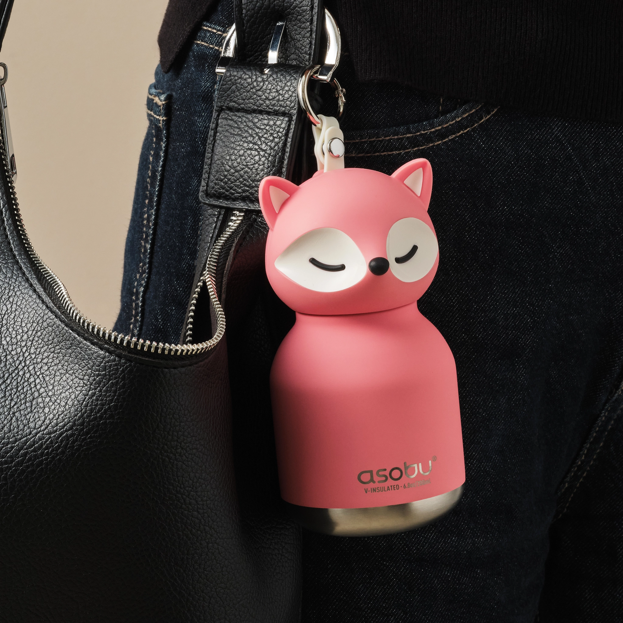 Asobu Mini Bestie flaska 200 ml - Rosa räv - 3