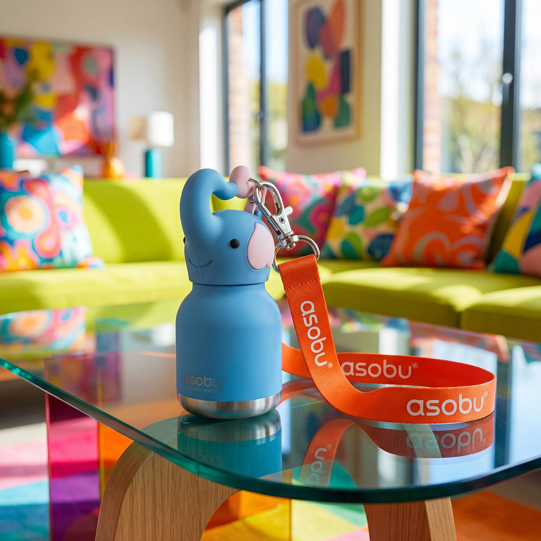Asobu Mini Bestie flaska 200 ml - Elefant - 2