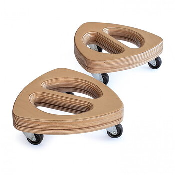 Push-up barer i tre med hjul