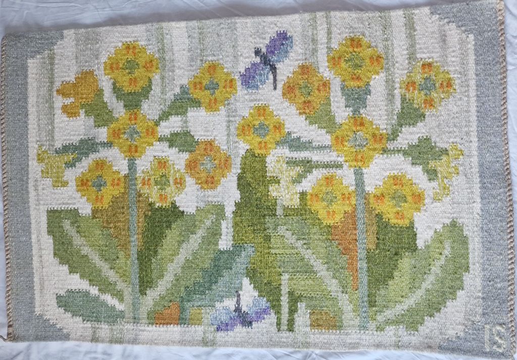 Silow Ingegerd Gullviva (Primrose) textile wall hanging