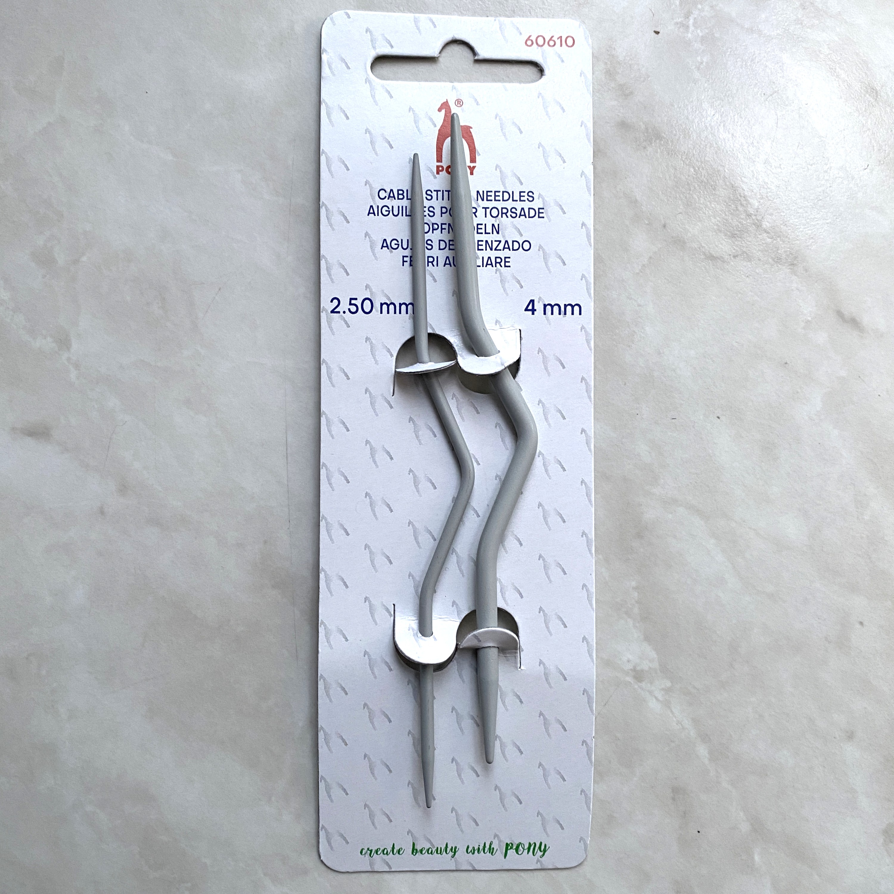 Flätstickor 2,5 mm och 4,0 mm PONY