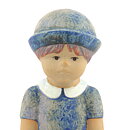 リサラーソン  入手困難！ 夏の少女 光沢のある青い服 Sommarkladd Skulpturerシリーズ 1977年  18cm (3)