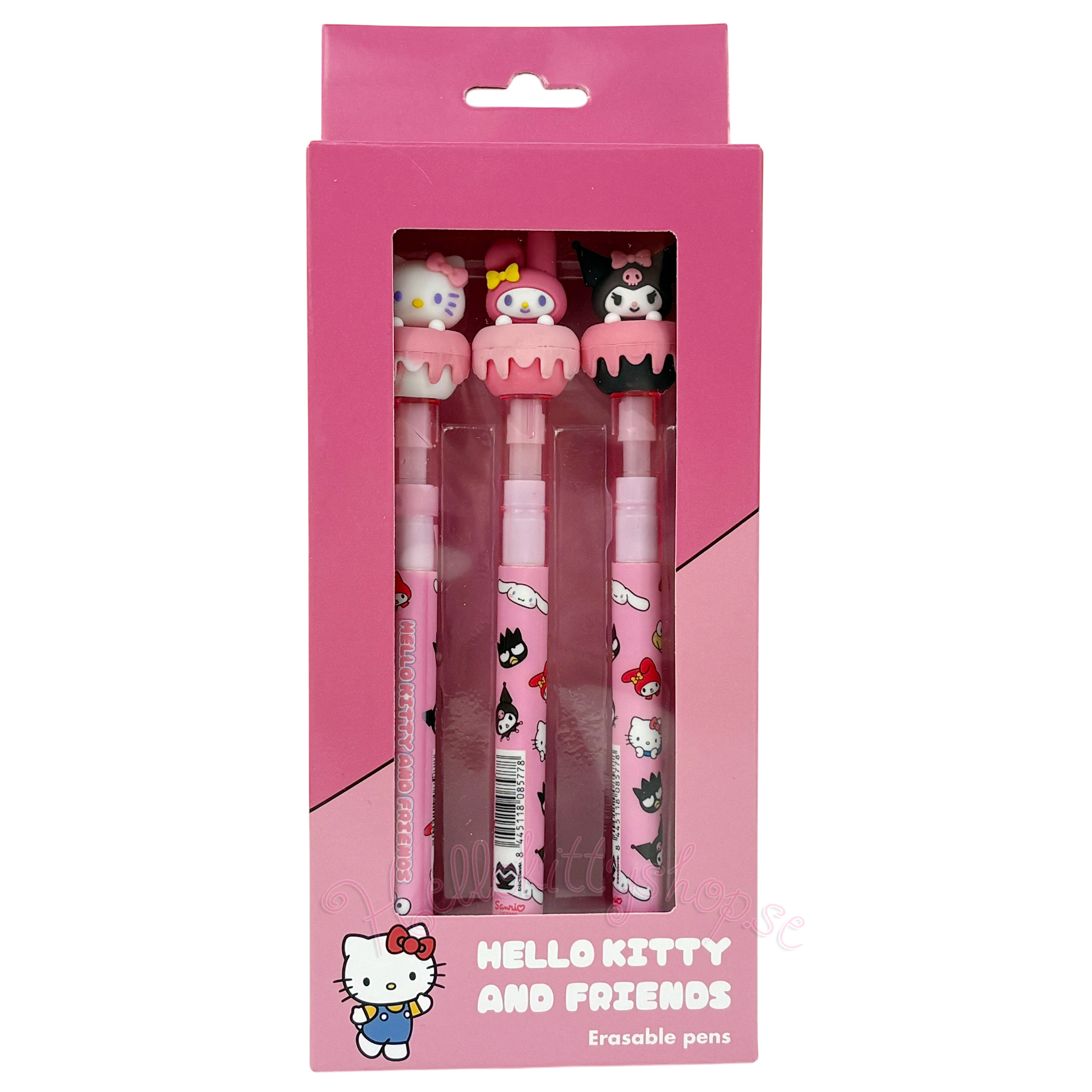 Sanrio Spinnande Raderbara Gelpennor 3-Pack med Hello Kitty, My Melody och Kuromi - 2