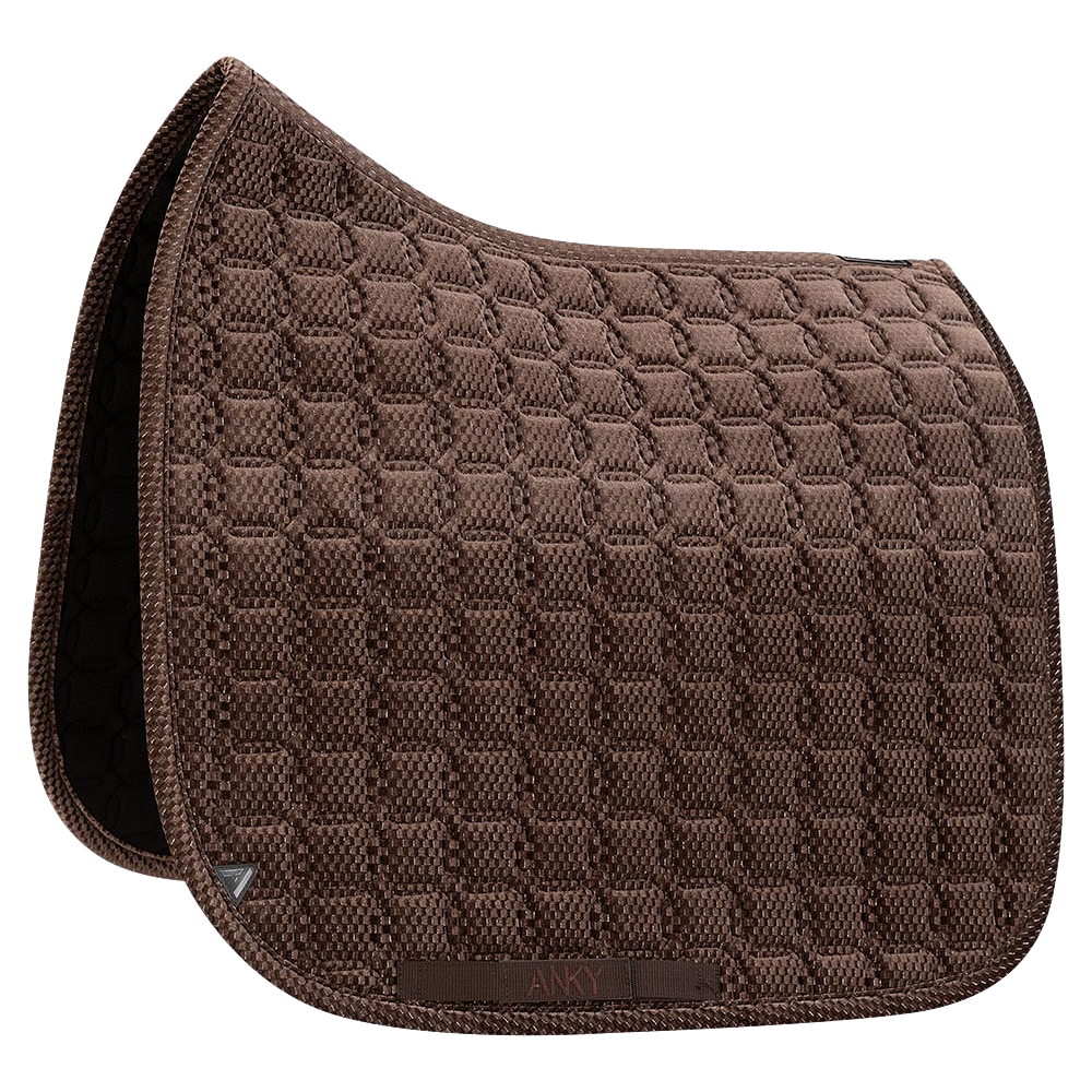 Dressage Saddle Pad ANKY Check Velvet Deep Taupe