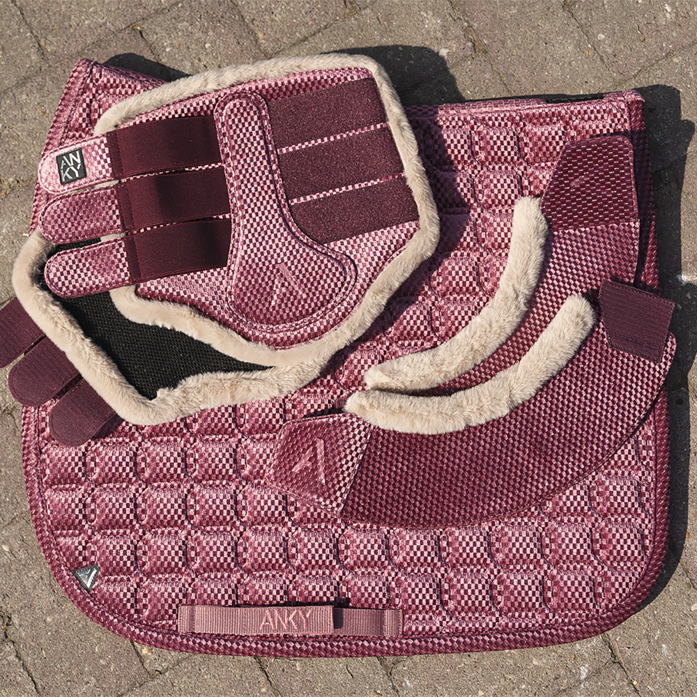 Dressage Saddle Pad ANKY Check Velvet Mellow Mauve - 6