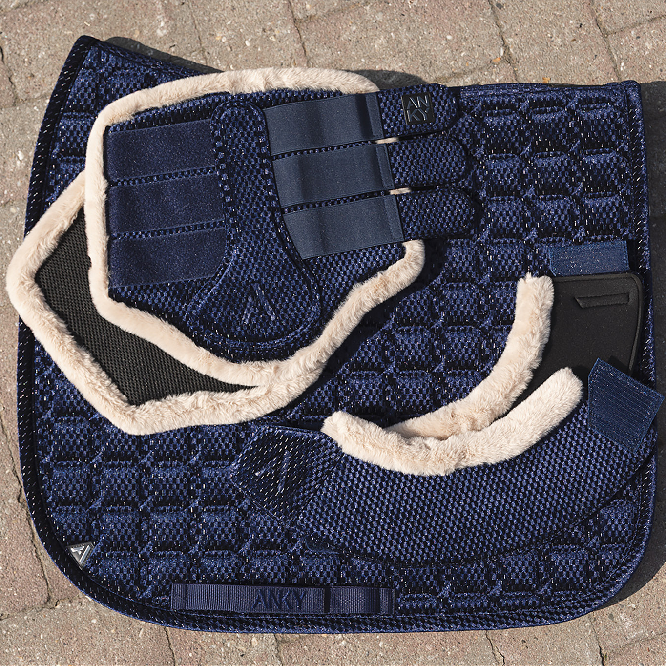 Dressyrschabrak ANKY Check Velvet Midnight Blue - 3
