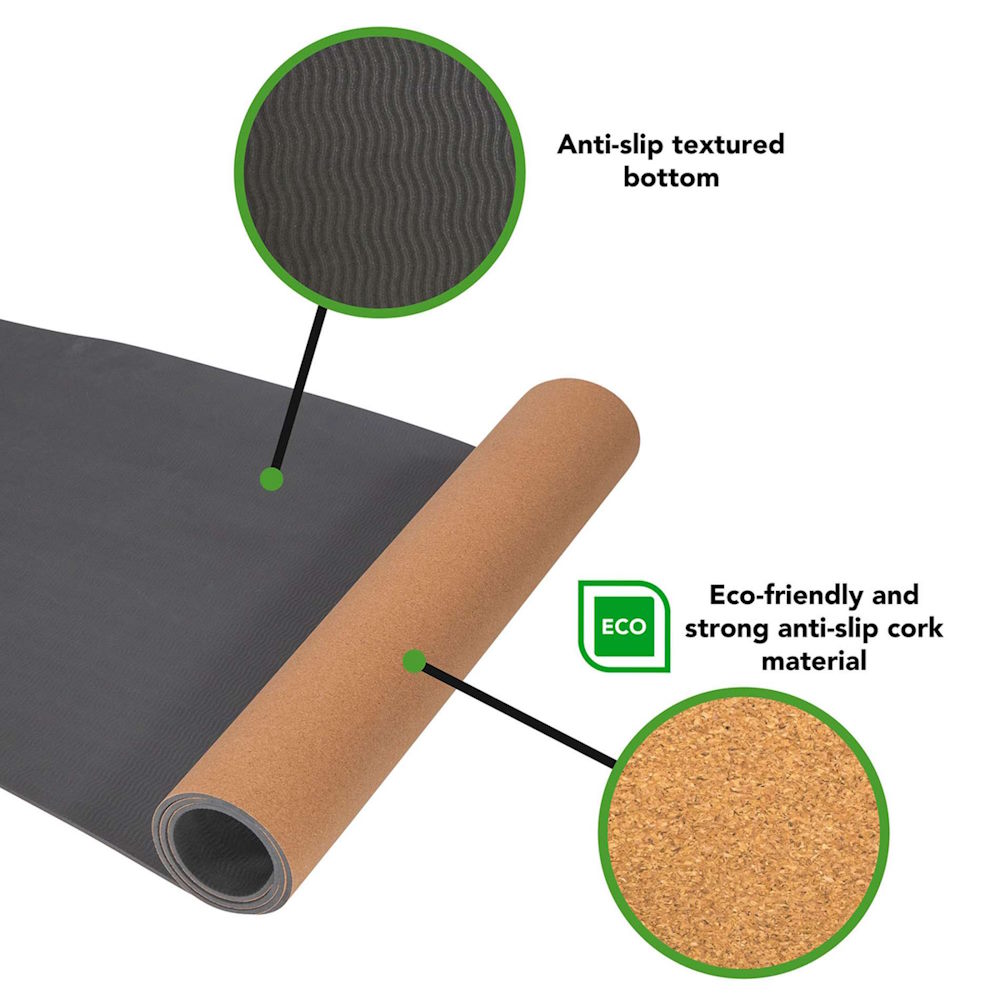 Tunturi Cork TPE Yoga Mat  - 7