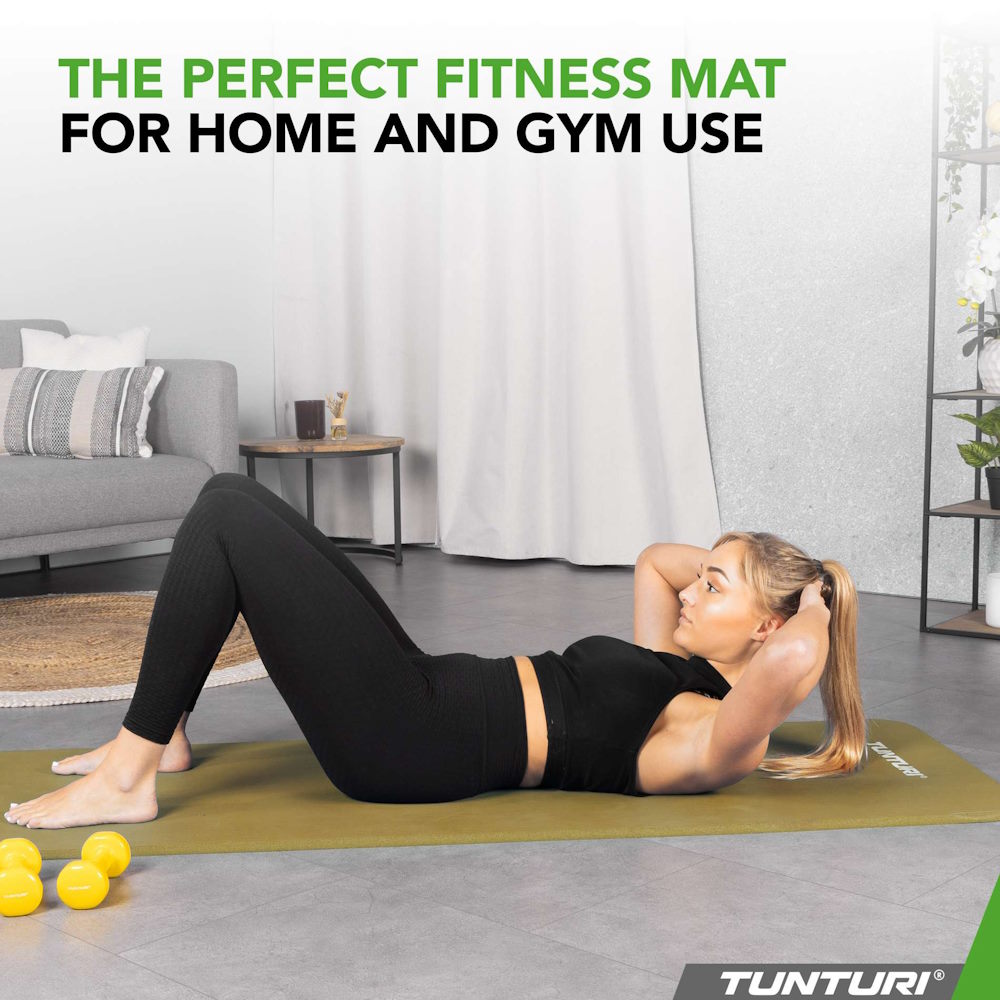 Träningsmatta Tunturi NBR, Army Green  - 4