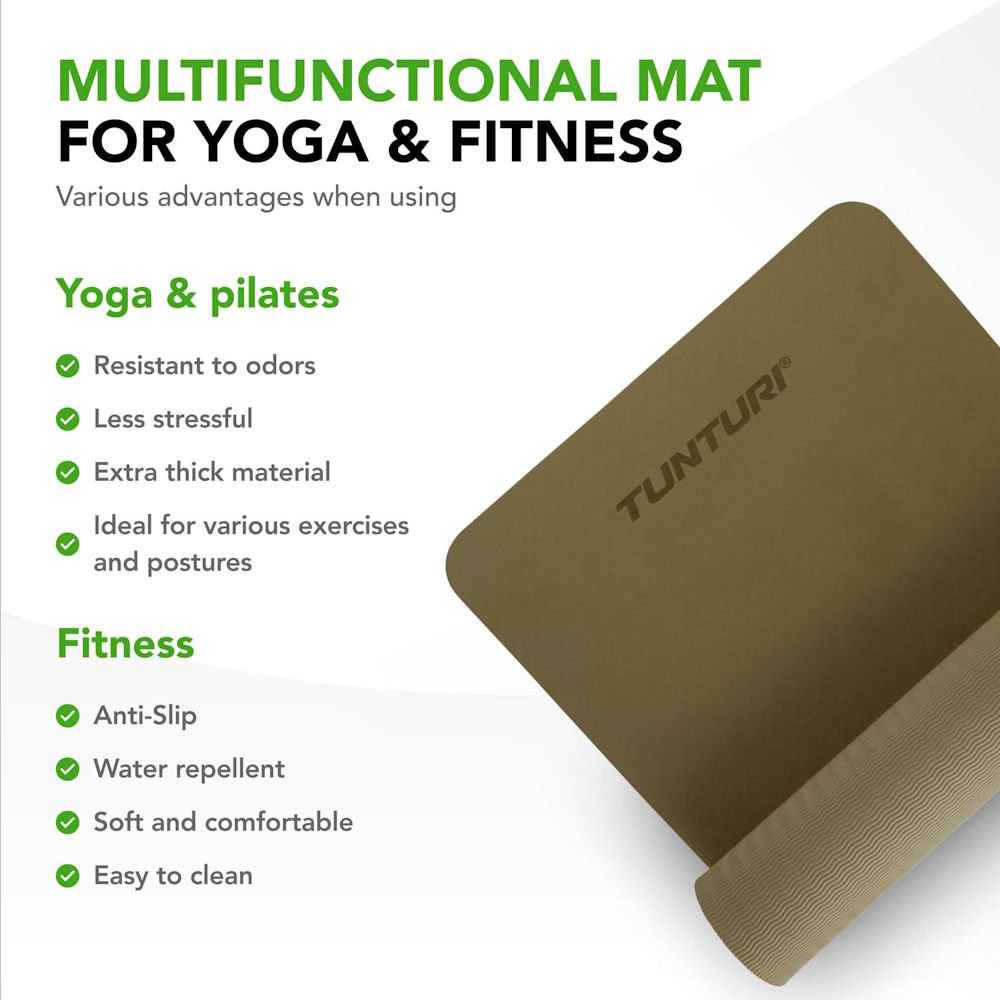 Yogamatta Tunturi 8mm, Army Green  - 5