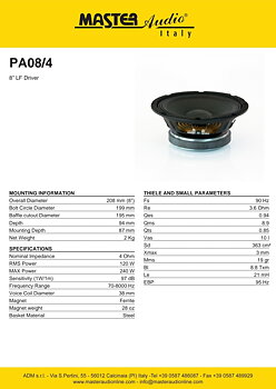 Master Audio PA08/4
