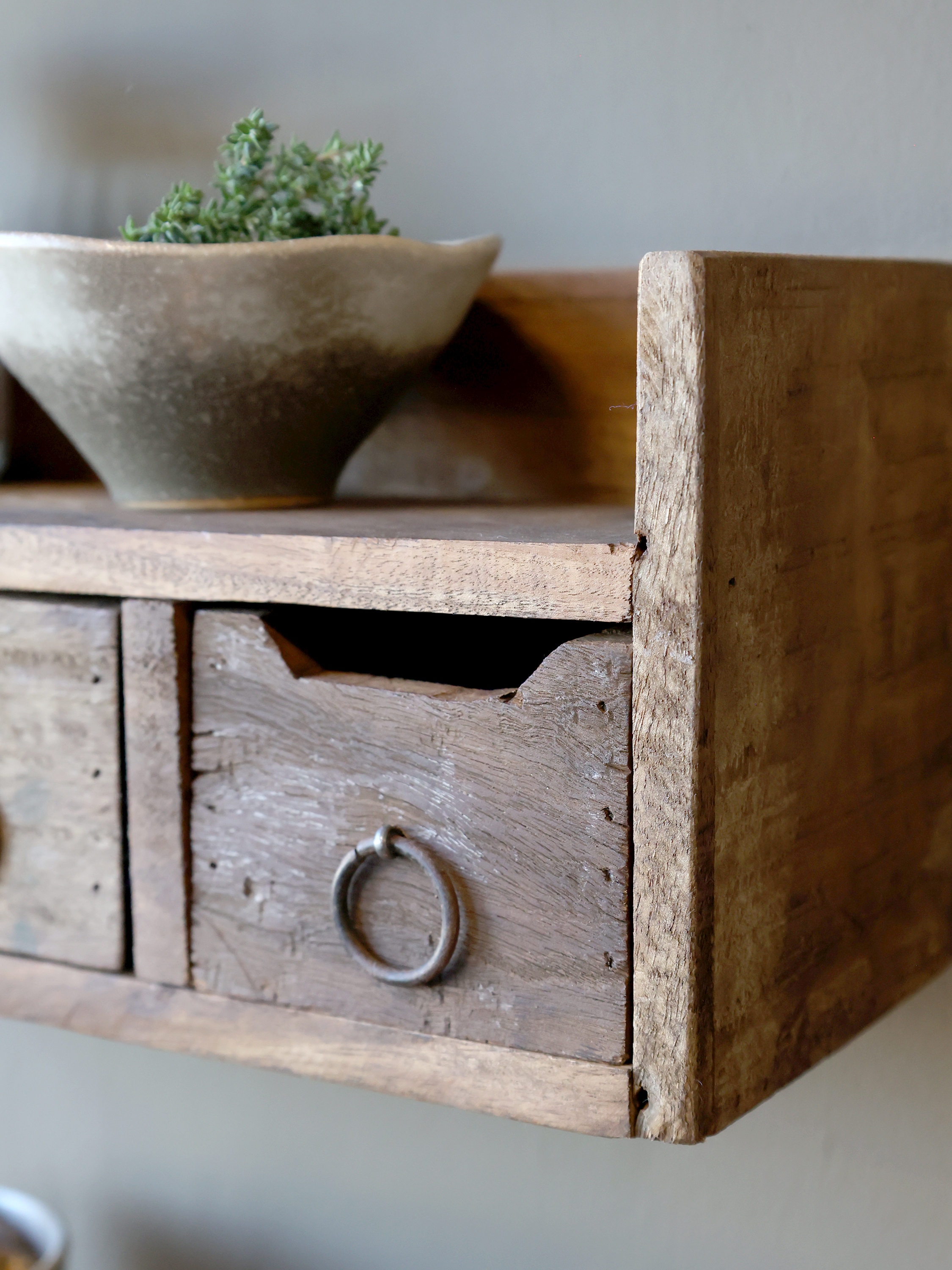 Grimaud Shelf with 3 drawers - H15/L36/B12 cm - Natural - 3