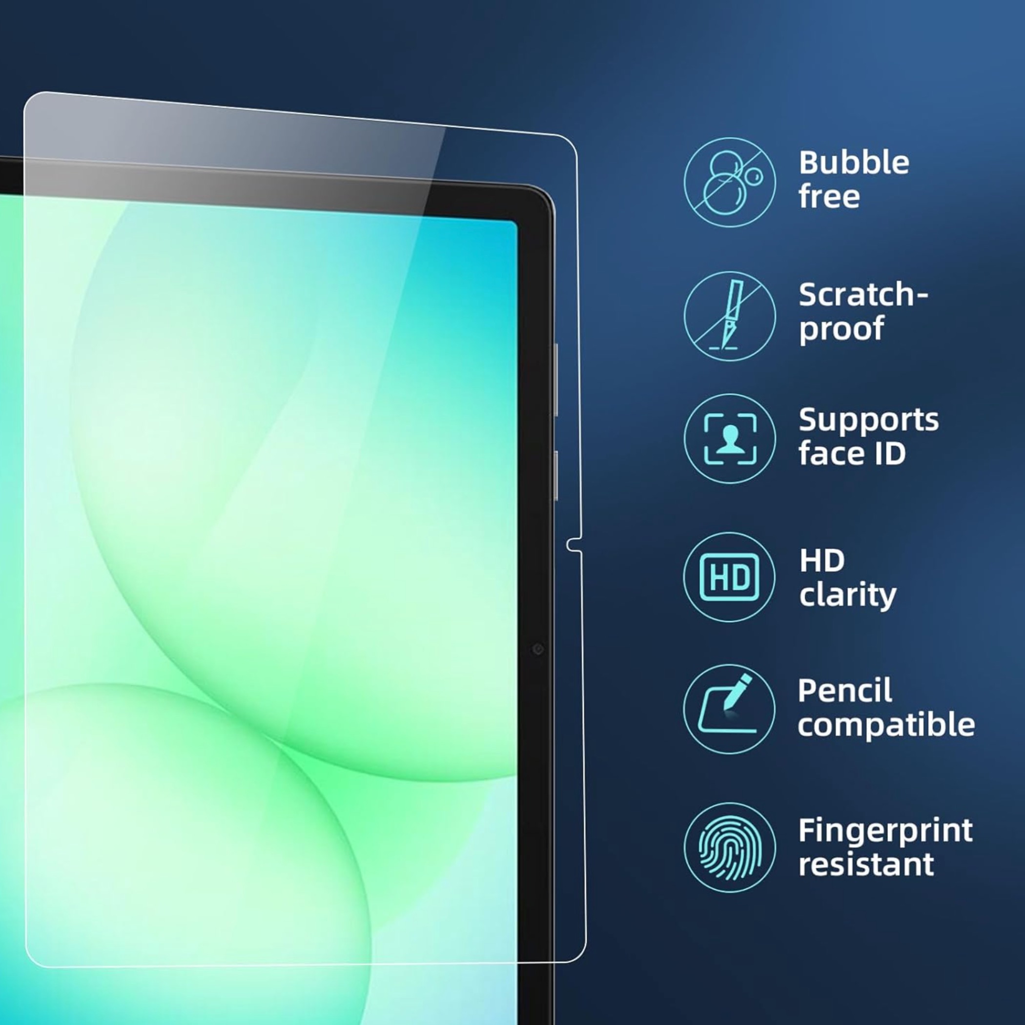 2ST 1SWEDEN Samsung Galaxy Tab A11+ skärmskydd härdat glas 9H - 5