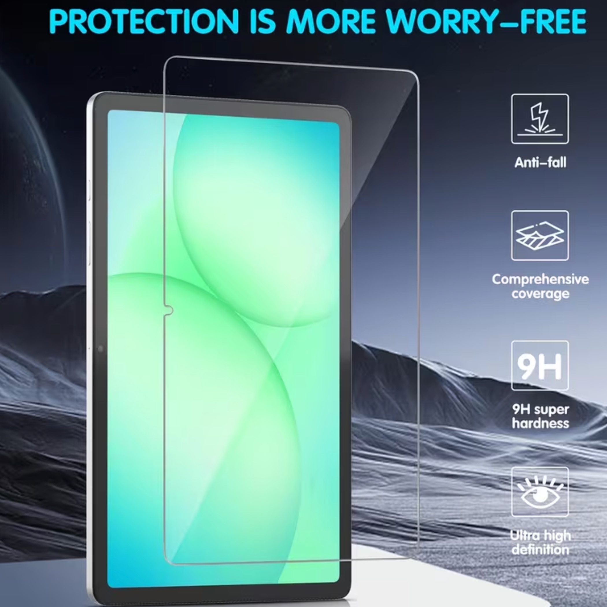 2ST 1SWEDEN Samsung Galaxy Tab A11+ skärmskydd härdat glas 9H - 4
