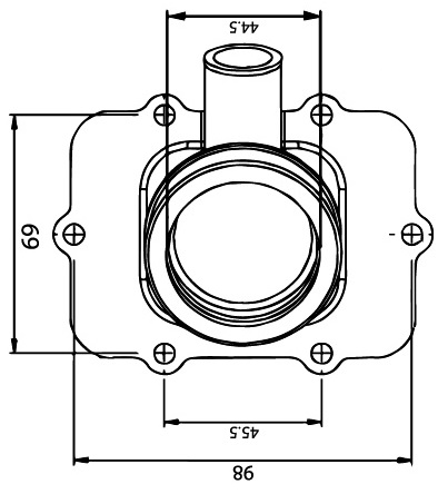 Förgasarfläns Rotax (420-8678-80)  87-104/230362 - 3