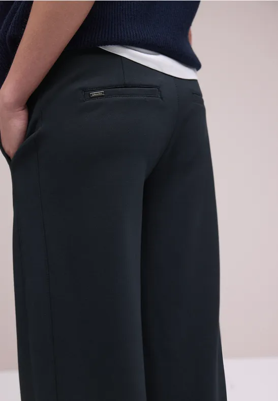 Wide Leg Pant Shadowed navy  Marinblå Vid Byxa