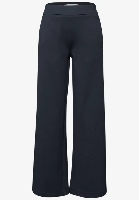 Wide Leg Pant Shadowed navy  Marinblå Vid Byxa