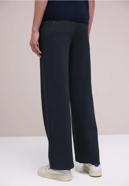 Wide Leg Pant Shadowed navy  Marinblå Vid Byxa - 5