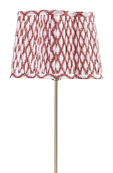 Chamois Lampshade Scallop Cypress Summer Red